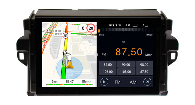 Штатная магнитола Parafar PF589UHD Toyota Fortuner 2015+