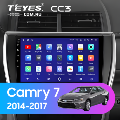 Штатная магнитола Teyes CC3 4/64 Toyota Camry 7 XV 50 55 (2014-2017) (черно-серая) F1