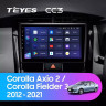 Штатная магнитола Teyes CC3 6/128 Toyota Corolla Fielder 3 E160 (2012-2021)