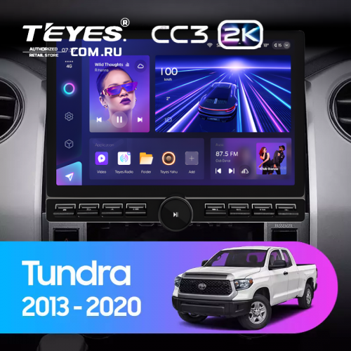 Штатная магнитола Teyes CC3 2K 6/128 Toyota Tundra XK50 (2013-2020) (13" с кнопками)