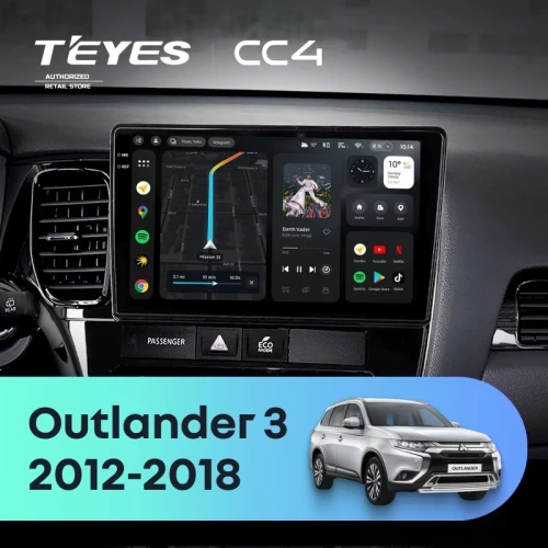 Штатная магнитола Teyes CC4 6/64 Mitsubishi Outlander 3 (2012-2018) Тип-B