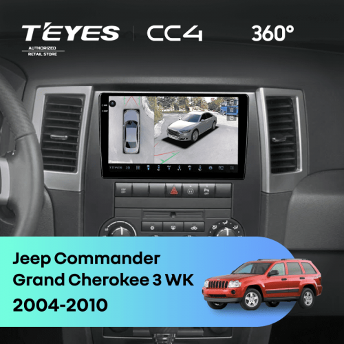 Штатная магнитола Teyes CC4 360 6/64 Jeep Grand Cherokee 3 WK (2004-2010)