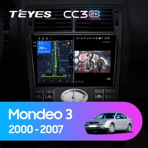 Штатная магнитола Teyes CC3 2K 360 6/128 Ford Mondeo 3 (2000-2007) F1