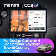 Штатная магнитола Teyes CC3 2K 6/128 Chrysler Town & Country 4 RS (2000-2007) Тип-B (11")