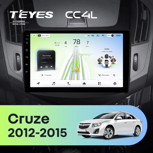 Штатная магнитола Teyes CC4L 6/64 Chevrolet Cruze J300 J308 (2012-2015) F3