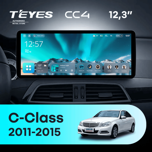 Штатная магнитола Teyes CC4 12.3" 6/64 Mercedes-Benz C-Class W204 C204 S204 (NTG 4.5) (2011-2015) Universal