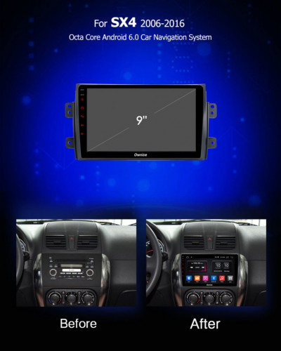 Штатная магнитола Carmedia OL-9625-M Suzuki SX4 2006+ classic