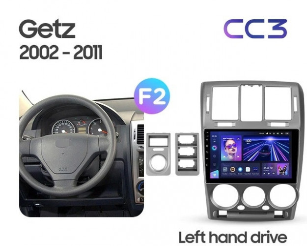 Штатная магнитола Teyes CC3 4/32 Hyundai Getz (2002-2011) F2