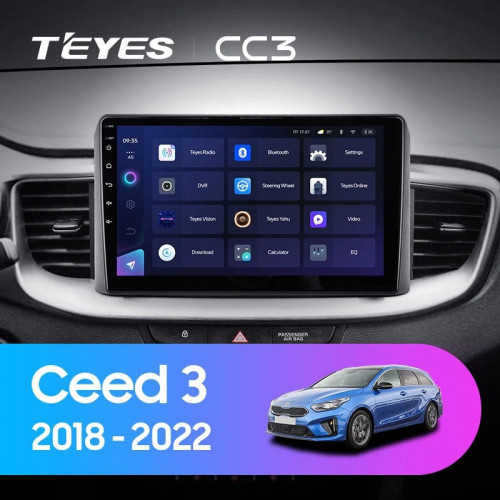 Штатная магнитола Teyes CC3 6/128 Kia Ceed 3 CD (2018-2022)