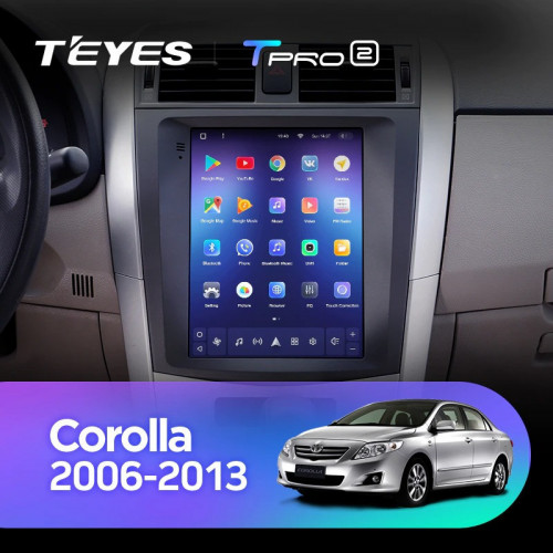 Штатная магнитола Tesla style Teyes TPRO 2 4/64 Toyota Corolla 10 E140 E150 (2006-2013)