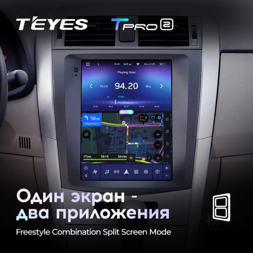 Штатная магнитола Tesla style Teyes TPRO 2 4/64 Toyota Corolla 10 E140 E150 (2006-2013)