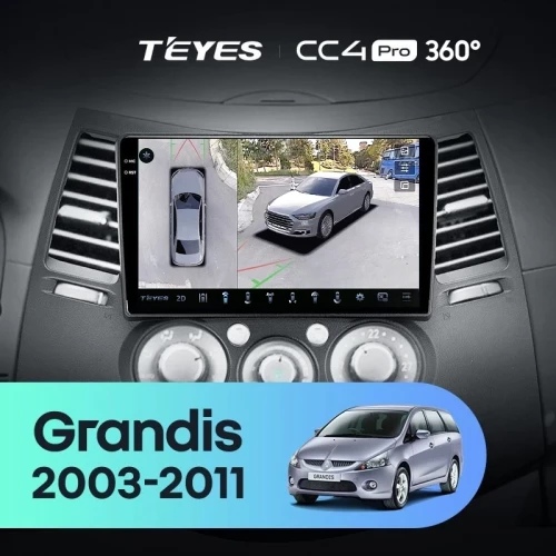 Штатная магнитола Teyes CC4 Pro 360 12/256 Mitsubishi Grandis 1 (2003-2011) F2
