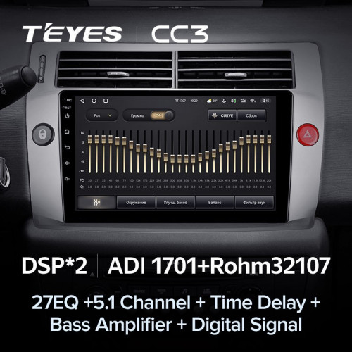 Штатная магнитола Teyes CC3 4/64 Citroen C4 (2004-2014)