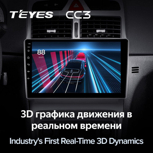 Штатная магнитола Teyes CC3 4/64 Peugeot 307 1 (2001-2008)