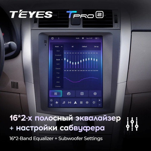 Штатная магнитола Tesla style Teyes TPRO 2 4/32 Toyota Corolla 10 E140 E150 (2006-2013)