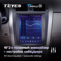 Штатная магнитола Tesla style Teyes TPRO 2 4/32 Toyota Corolla 10 E140 E150 (2006-2013)
