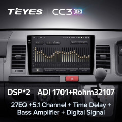 Штатная магнитола Teyes CC3 2K 4/64 Toyota Hiace H200 (2010-2018) Правый руль