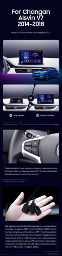 Штатная магнитола Teyes CC3 2K 6/128 Changan Alsvin V7 (2014-2018)