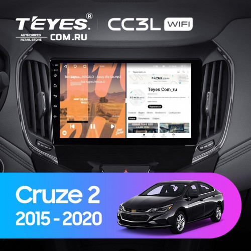 Штатная магнитола Teyes CC3L WiFi 2/32 Chevrolet Cruze 2 (2015-2020)