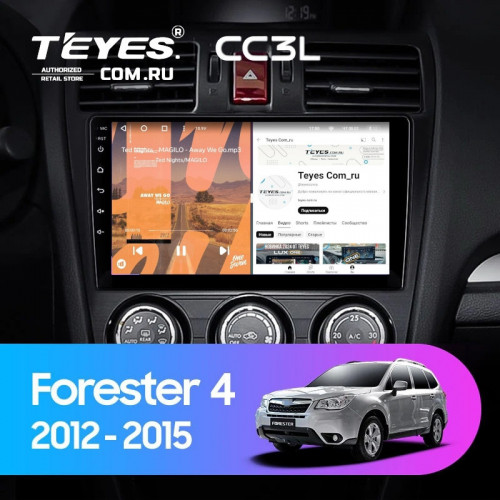 Штатная магнитола Teyes CC3L 4/64 Subaru Forester 4 SJ (2012-2015) Тип-A