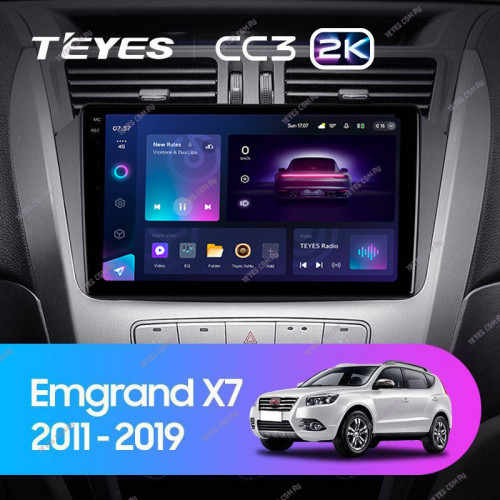 Штатная магнитола Teyes CC3 2K 360 6/128 Geely Emgrand X7 1 GX7 EX7 (2011-2019)