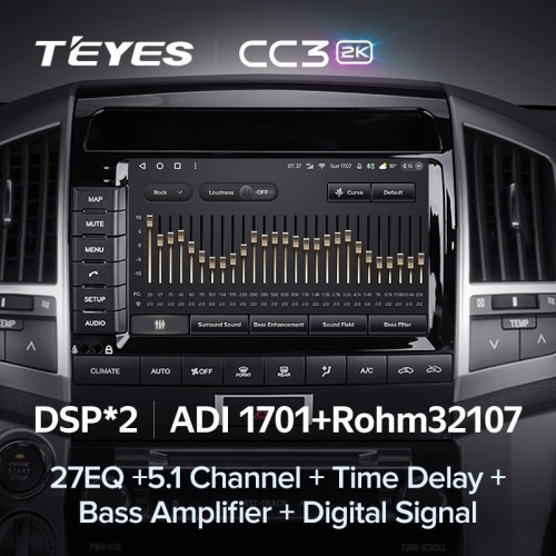 Штатная магнитола Teyes CC3 2K 6/128 Toyota Land Cruiser 11 200 (2007-2015) F2 Тип-A
