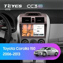 Штатная магнитола Teyes CC3 2K 4/64 Toyota Corolla 150 (2006-2013) F2 с кнопками