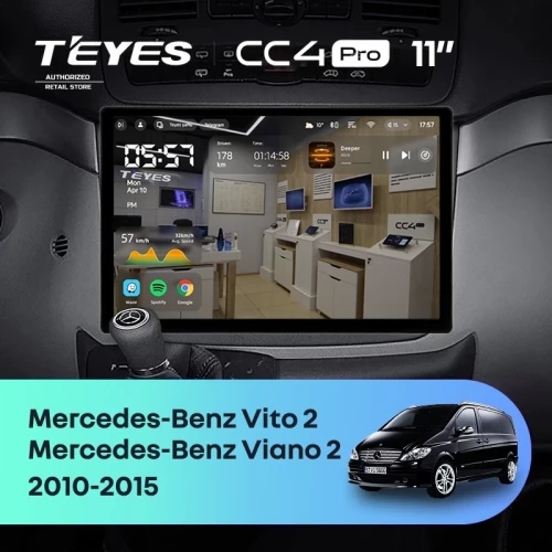 Штатная магнитола Teyes CC4 Pro 12/256 Mercedes-Benz Vito W639 (2010-2015) (11")