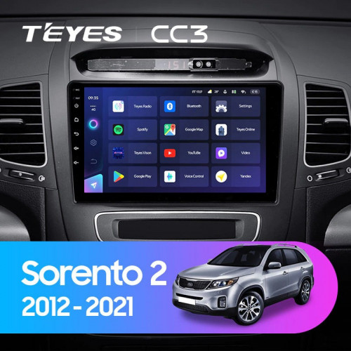 Штатная магнитола Teyes CC3 4/64 Kia Sorento 2 II XM (2012-2021) F1