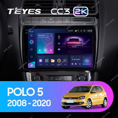 Штатная магнитола Teyes CC3 2K 4/32 Volkswagen Polo 5 (2008-2020) F1