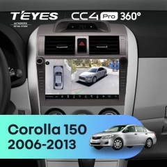 Штатная магнитола Teyes CC4 Pro 360 12/256 Toyota Corolla 150 (2006-2013) F2 с кнопками