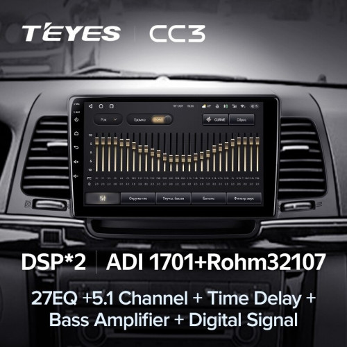 Штатная магнитола Teyes CC3 6/128 Kia Opirus GH (2006-2011)