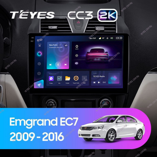 Штатная магнитола Teyes CC3 2K 360 6/128 Geely Emgrand EC7 1 (2009-2016)