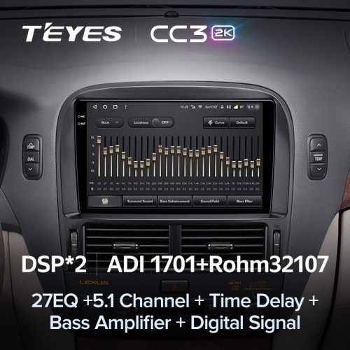 Штатная магнитола Teyes CC3 2K 4/32 Toyota Celsior XF30 (2000-2006) F2