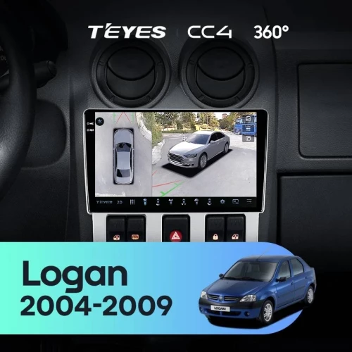 Штатная магнитола Teyes CC4 360 8/128 Renault Logan 1 (2004-2009)