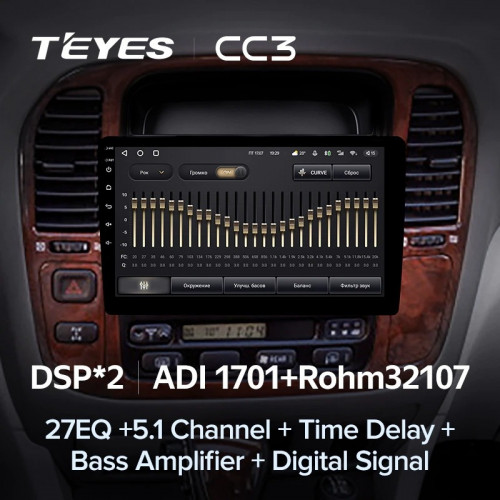 Штатная магнитола Teyes CC3 4/64 Lexus LX470 J100 (1998-2003) F2