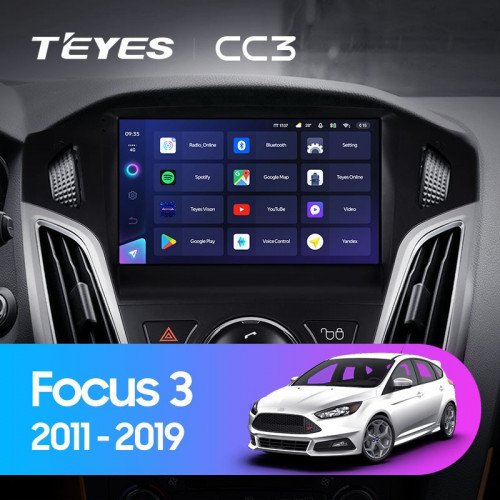 Штатная магнитола Teyes CC3 4/64 Ford Focus 3 (2011-2019)