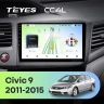 Штатная магнитола Teyes CC4L 6/64 Honda Civic 9 FB FK FD (2011-2015)