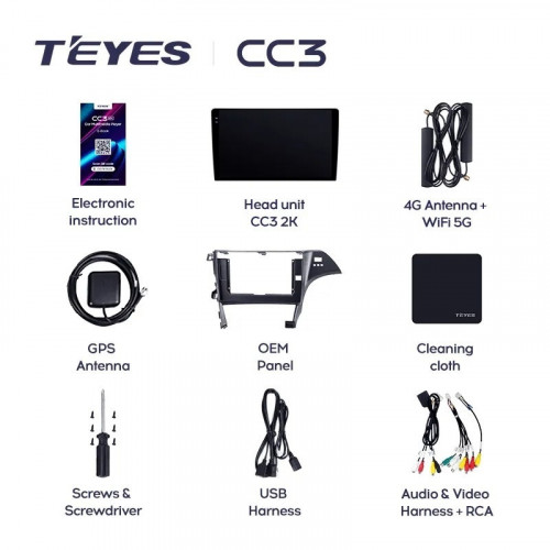 Штатная магнитола Teyes CC3 4/64 Toyota Prius 3 XW30 (2009-2015) F2 Правый руль