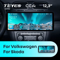 Штатная магнитола Teyes CC4 12.3" 6/64 Skoda Octavia (2004-2009)