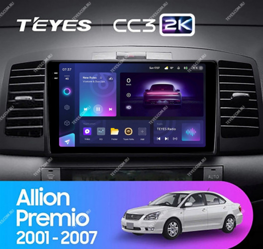 Штатная магнитола Teyes CC3 2K 6/128 Toyota Allion (2001-2007)