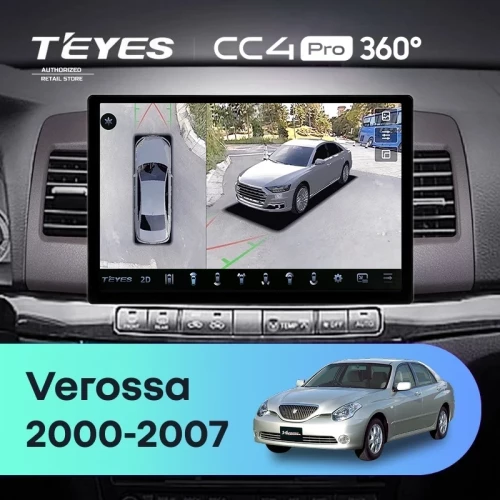 Штатная магнитола Teyes CC4 Pro 360 12/256 Toyota Verossa (2000-2007) F2 (13")