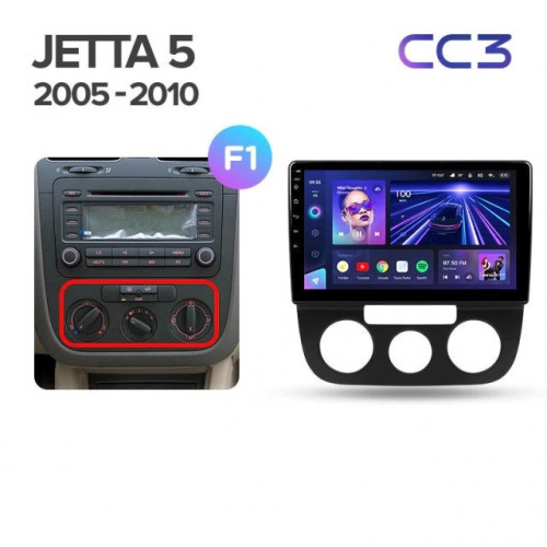 Штатная магнитола Teyes CC3 6/128 Volkswagen Jetta 5 (2005-2010) F1