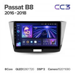 Штатная магнитола Teyes CC3 4/32 Volkswagen Passat B8 2014+