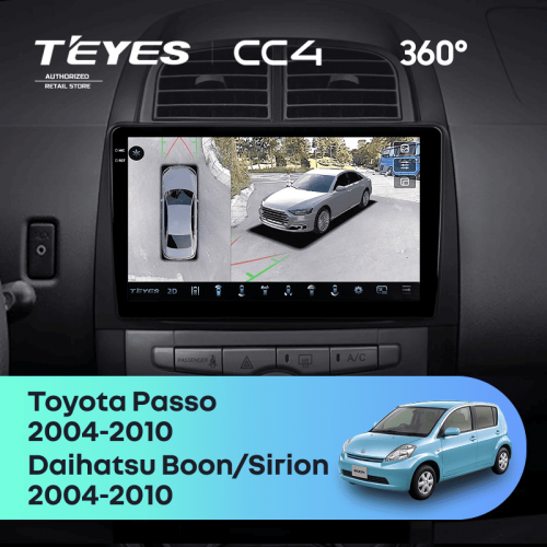 Штатная магнитола Teyes CC4 360 8/128 Toyota Passo XC10 (2004-2010)