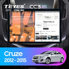 Штатная магнитола Teyes CC3 2K 4/64 Chevrolet Cruze J300 J308 (2012-2015) (13") (черная)