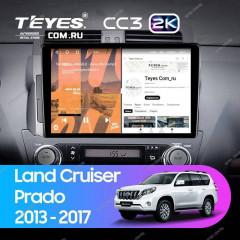 Штатная магнитола Teyes CC3 2K 6/128 Toyota Land Cruiser Prado 150 (2013-2017) (13")
