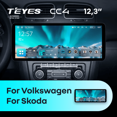 Штатная магнитола Teyes CC4 12.3" 6/64 Volkswagen Golf 8 (2008-2016)