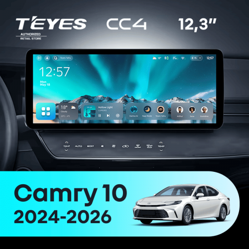 Штатная магнитола Teyes CC4 12.3" 6/64 Toyota Camry 10 XV80 (2024-2026)
