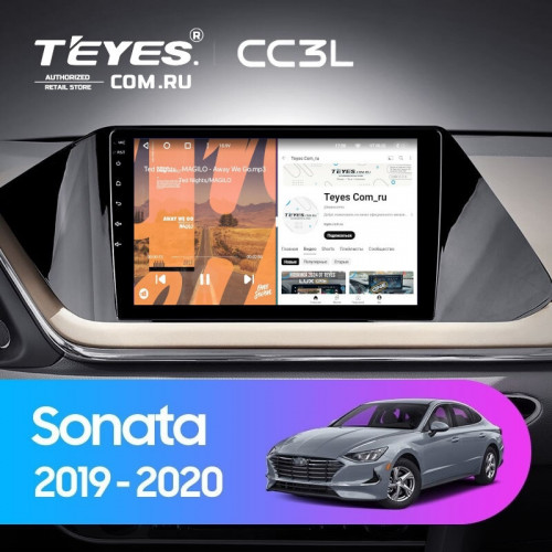 Штатная магнитола Teyes CC3L 4/64 Hyundai Sonata DN8 (2019-2020) Тип-A